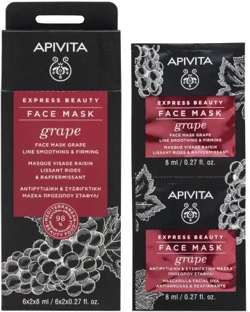 Apivita Express Beauty Gesichtsmaske Traubenextrakt 2x8ml