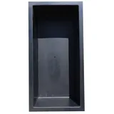 Wacredo GFK Rechteckbecken 240 x 120 x 60cm Kneippbecken Teichbecken Wasserspielbecken architektonisches Wasserbecken für Wasserspiel Glasfaser (Schwarz)