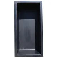 Wacredo GFK Rechteckbecken 240 x 120 x 60cm Kneippbecken Teichbecken Wasserspielbecken architektonisches Wasserbecken für Wasserspiel Glasfaser (Schwarz)