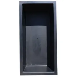 Wacredo GFK Rechteckbecken 240 x 120 x 60cm Kneippbecken Teichbecken Wasserspielbecken architektonisches Wasserbecken für Wasserspiel Glasfaser (Schwarz)
