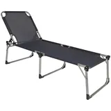 Garden Pleasure ABACO Sonnenliege 214 x 70 x 0 cm Anthrazit