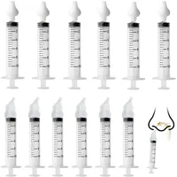12 Stück Nasendusche Baby Set Wiederverwendbare 10ml Silikon Nasenspüler BPA-frei Tragbar Und Sicher Geeignet für Nasenspülung Baby Nasendusche Erwachsene Nasenpflege Und Reinigung