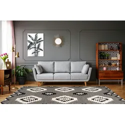 Kayoom Teppich Ethnie 400 Grau - 74Q41-120-170-E
