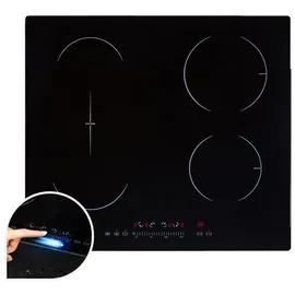 Arebos Induktionskochfeld mit Booster-Funktion | 7200W | 4 Kochfelder Flexzone | 59 cm | Autark mit Sensor Touch, Timer, Kindersicherung, �berhitzungsschutz,