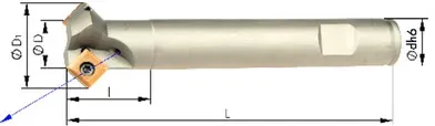 Fasenfräser 45° mit Innenkühlung ø8mm Z 1
