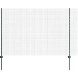vidaXL Zaun mit Pfosten 1,5 x 50 m Grün/Stahl