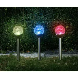 Bonetti Solarleuchte Edelstahl Ø 7 cm 4er Set bunt