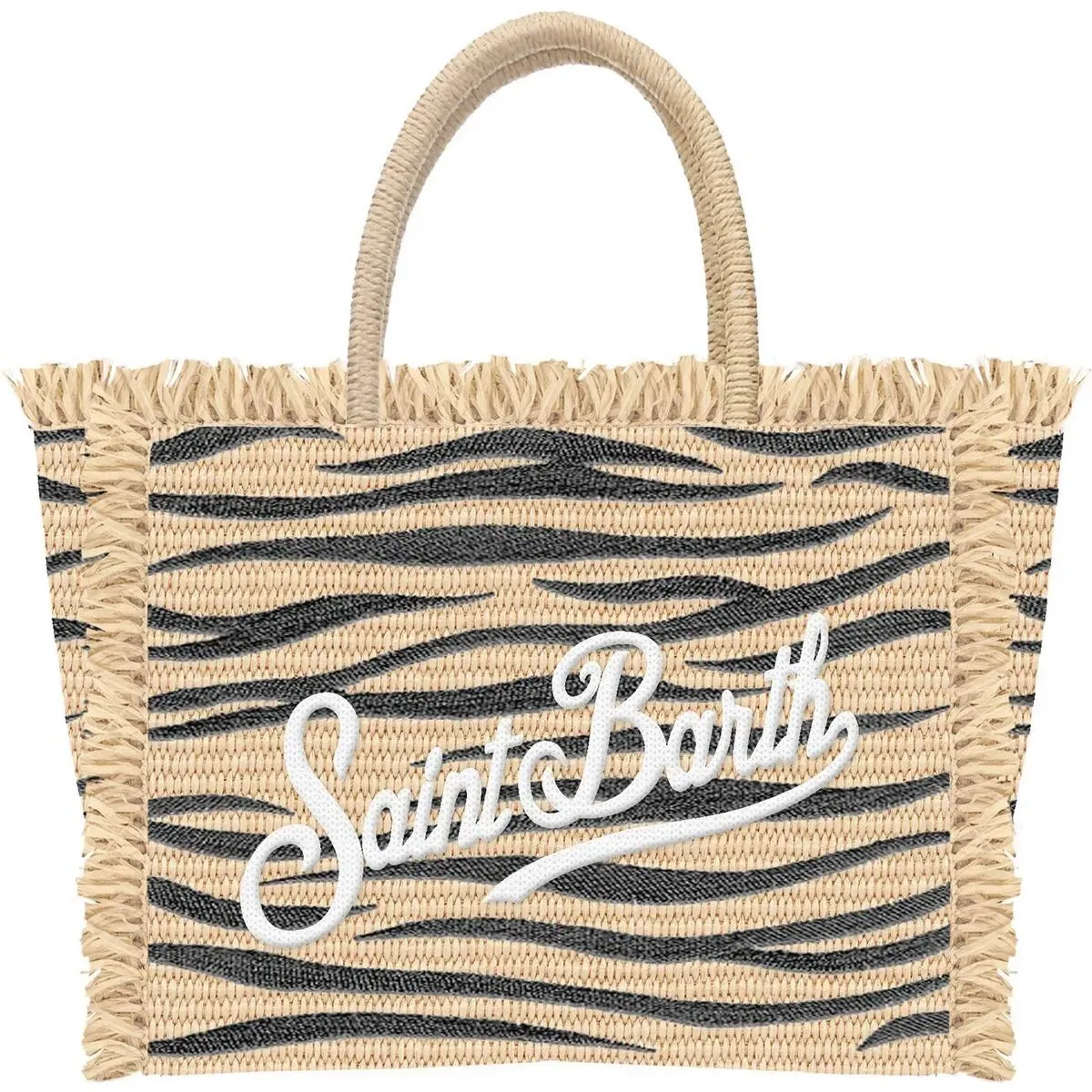 MC2 Saint Barth Vanity Mini Straw N Small Bag With Strap zebra 1100 emb (02765L) ONE SIZE