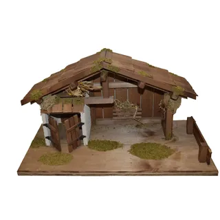 Alfred Kolbe »Krippenstall« mit 9,5 cm Poly-Figuren 13tlg.