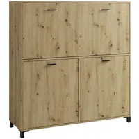 byLIVING Sekretär MONTANA Eiche schwarz B/H/T: ca. 120x127x40 cm