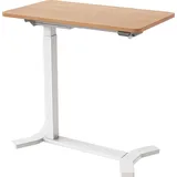 eSmart EAC-121WM 70 x 40 cm Ahorn Dekor - Mobiler stufenlos höhenverstellbar 65-103 cm Beistelltisch