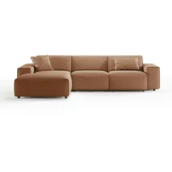 KAWOLA Sofa RANI Ecksofa Cord rost Recamiere links