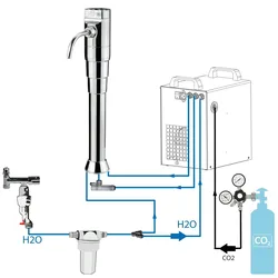 BieTal® Tafelwassergerät BT-25U Sprudelwasser Zapfstelle Classic Puls & Filter