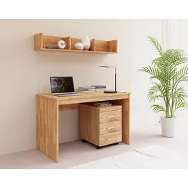 OTTO home Büromöbel-Set OTTO HOME "Logo", beige (natur, eiche), B:120cm T:65cm, Arbeitsmöbel-Sets, Büromöbel-Set, passt in verschiedene Einrichtungsstile
