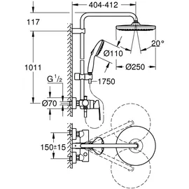 Grohe Tempesta Duschsystem Chrom 26673001