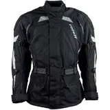 ROLEFF RACEWEAR Lange Textilmotorradjacke mit Verstärkungen aus Nubuk Leder Schwarz 6XL