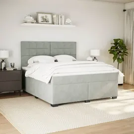 vidaXL Boxspringbett 180 x 200 cm Hellgrau