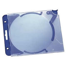 Durable CD-Hardbox Quickflip complete für 1 CD, PP, 155x126x27mm, transparent/blau, 5 Stück,