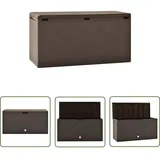 The Living Store Gartenbox Braun 114x47x60 cm - Gartenbox - Aufbbewahrungsbox - Outdoor Box - Gartenschuppen - Stauraum