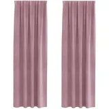vidaXL Verdunkelungsvorhänge 2 pcs Dunkelrosa 140 x 260 cm
