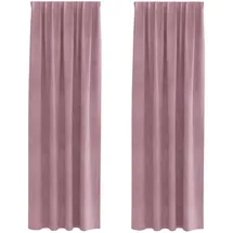 vidaXL Verdunkelungsvorhänge 2 pcs Dunkelrosa 140 x 260 cm