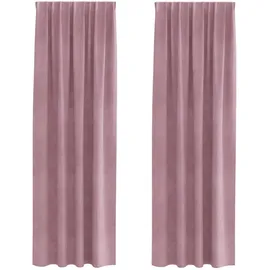 vidaXL Verdunkelungsvorhänge 2 pcs Dunkelrosa 140 x 260 cm