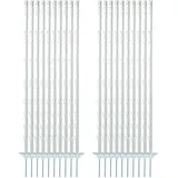 ELECTRA Kunststoffpfahl 125 cm mit Doppeltritt - weiß - 20 Stück Weidezaunpfähle