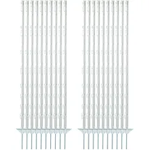 ELECTRA Kunststoffpfahl 125 cm mit Doppeltritt - weiß - 20 Stück Weidezaunpfähle