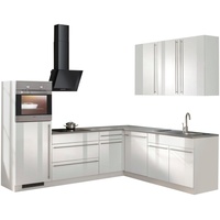 wiho Küchen Winkelküche »Chicago«, ohne E-Geräte, Stellbreite 260/220 cm weiß