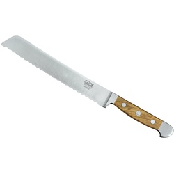 Güde Messer Solingen Brotmesser Brotmesser, geschmiedet, Serie Alpha Olive, Doppelkropf, Griff Olivenholz - No. X430/21
