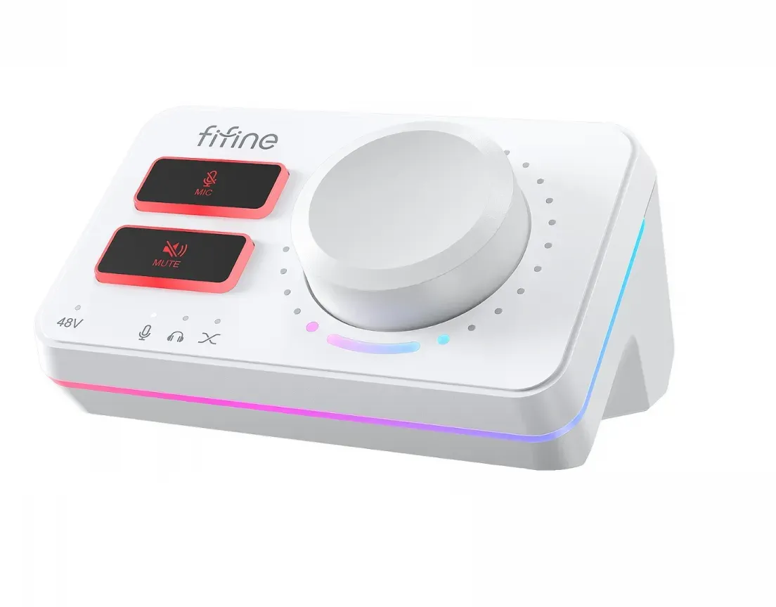 Fifine AmpliGame SC9 Audio Mixer - Weiß