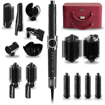 Cecotec Multifunktionaler Luft-Haarstyler mit 14 Zubehörteilen AirGlisse 14in1 Platinum. 110.000 U/min, 1400 W, Plasma-Funktion, Heizplatten, Rotationsfunktion, Brushless-Motor, Ledertasche