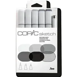 Layoutmarker Copic Sketch 6er Set Grautöne