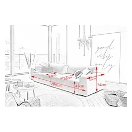 KAWOLA Big Sofa PALACE 3-Sitzer mit Sitztiefenverstellung Leder brandy