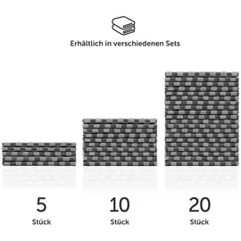 Blumtal Geschirrtücher Baumwolle 50x70 cm im 10er Set - Oeko-TEX zertifizierte Küchentücher - extrem saugstarke Geschirrhandtücher - Küchenhandtücher waschbar 95 °C - Geschirrtuch Schwarz-Weiß Karo