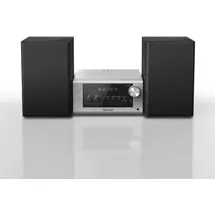 Panasonic SC-PM704EG-S Micro HiFi System mit 80W, CD, Bluetooth, DAB+, silber