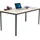 furni24 Schreibtisch Nova 160x80x75 cm, Sandfarbe/anthrazit