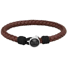 Boss THAD CLASSIC Geflochtenes Lederarmband dunkelbraun 1580467M Größe Standard