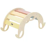 joyz Kletterbogen für Kinder Mehrfarbig, Bogenwippe Holz 74x41x38,5 cm,