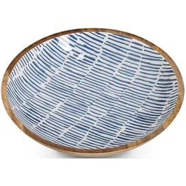 Zeller Schale Mangoholz blau Ø 30 cm 6 cm