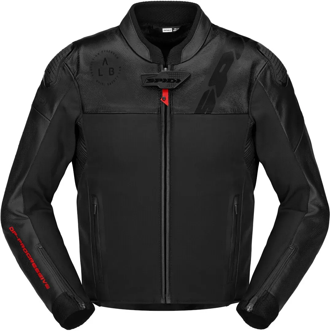 Spidi DP Progressive Hybrid Motorrad Lederjacke, schwarz, Größe 52 für Männer