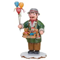 Hubrig Volkskunst GmbH Räuchermann Spielzeughändler 20 cm bunt/grün