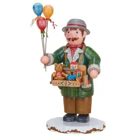 Hubrig Volkskunst GmbH Räuchermann Spielzeughändler 20 cm bunt/grün