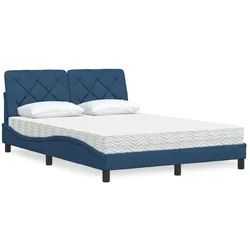 Bett mit Matratze – Blau, 120x200 cm – Eleganz & Komfort