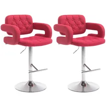 CLP 2er Set Barhocker Dublin Mit Stoff-Bezug I Höhenverstellbar