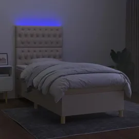 vidaXL Boxspringbett 90 x 200 cm Creme