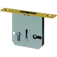 Junie Möbel-Riegelkastenschloss 0668,D 30mm mit Stulp Messing, rechts/links