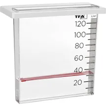 TFA Dostmann Regenmesser Analoger Niederschlagsmesser, 47.1014, mit rotem Schwimmer, präzise Regenmengenanzeige, wetterfest, einfache Montage an Zaun & Geländer