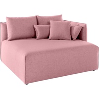 andas Ottomane »Nöre«, kurzes Lounge-Modul - zum Zusammenstellen, Breite 138 cm, Tiefe 128 cm rosa