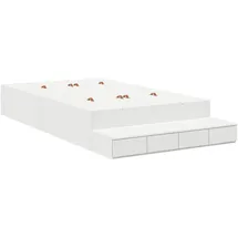 vidaXL Stauraumbett Weiß 120 cm Holzwerkstoff 3335629